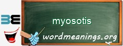 WordMeaning blackboard for myosotis